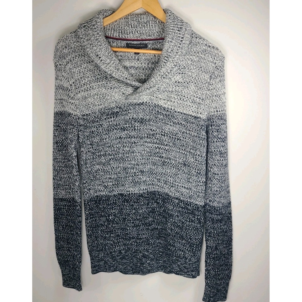 Banana Republic Womens Gray Ombre Heavy Collared Pullover Sweater Sz Small EUC
